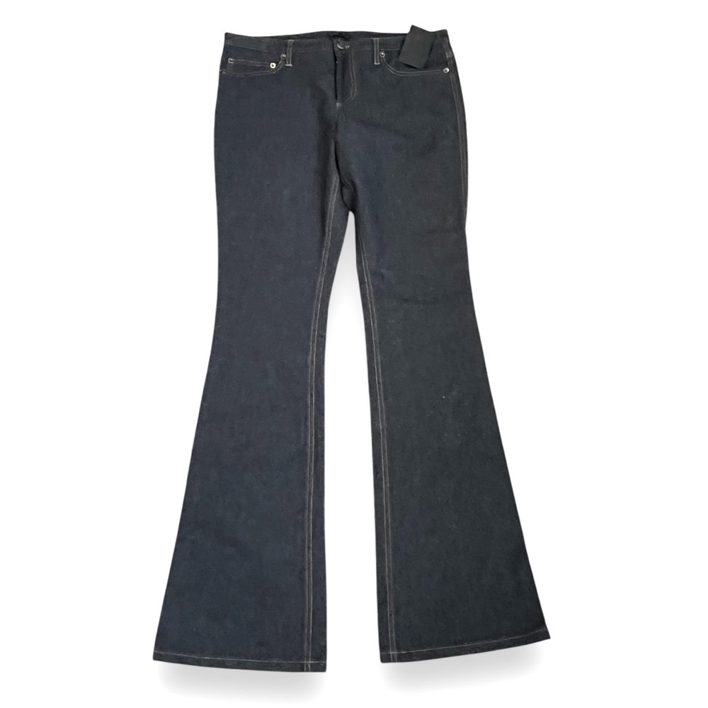 NEW ATM Jeans Flare Bootcut Size 8 Brushed Denim Low Rise Tall Inseam 35"